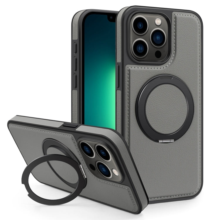 For iPhone 13 Pro Max Yashi 360 Degree Rotating MagSafe Bracket Phone Case(Grey) - iPhone 13 Pro Max Cases by buy2fix | Online Shopping UK | buy2fix
