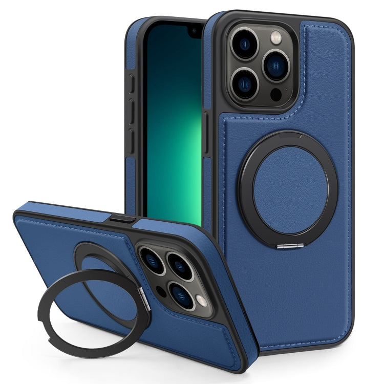 For iPhone 13 Pro Max Yashi 360 Degree Rotating MagSafe Bracket Phone Case(Blue) - iPhone 13 Pro Max Cases by buy2fix | Online Shopping UK | buy2fix