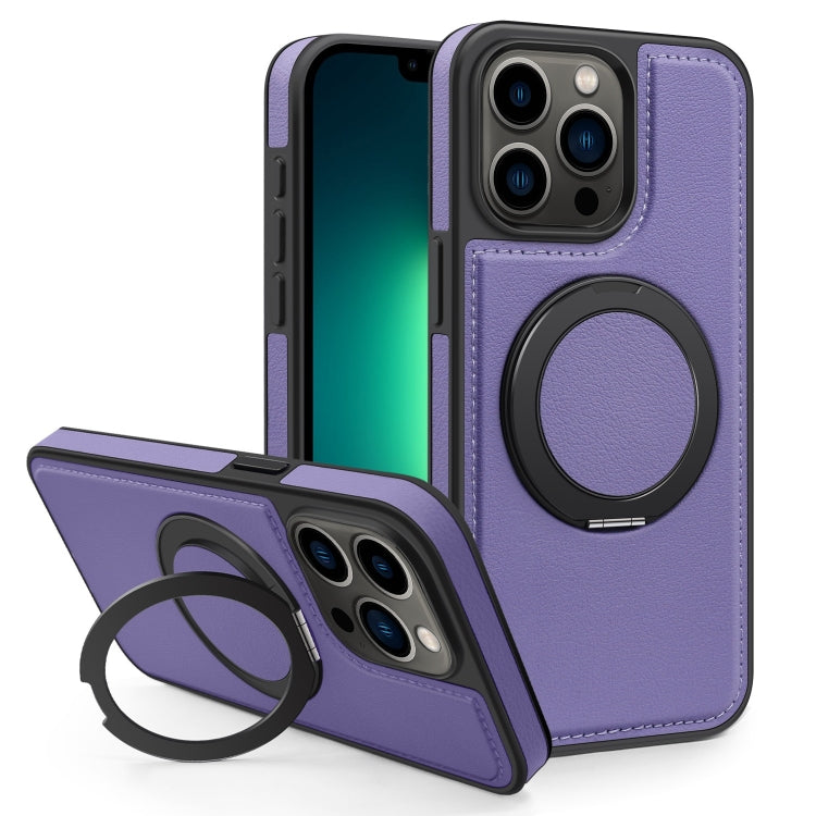 For iPhone 13 Pro Max Yashi 360 Degree Rotating MagSafe Bracket Phone Case(Purple) - iPhone 13 Pro Max Cases by buy2fix | Online Shopping UK | buy2fix