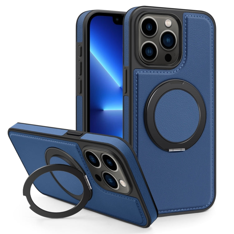 For iPhone 13 Pro Yashi 360 Degree Rotating MagSafe Bracket Phone Case(Blue) - iPhone 13 Pro Cases by buy2fix | Online Shopping UK | buy2fix