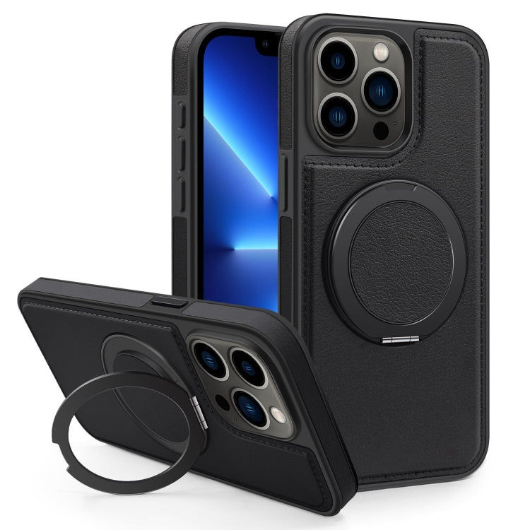 For iPhone 13 Pro Yashi 360 Degree Rotating MagSafe Bracket Phone Case(Black) - iPhone 13 Pro Cases by buy2fix | Online Shopping UK | buy2fix