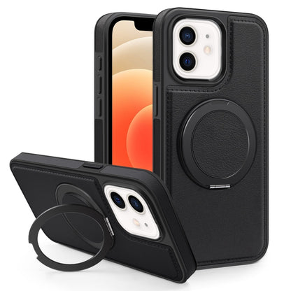 For iPhone 12 Yashi 360 Degree Rotating MagSafe Bracket Phone Case(Black) - iPhone 12 / 12 Pro Cases by buy2fix | Online Shopping UK | buy2fix