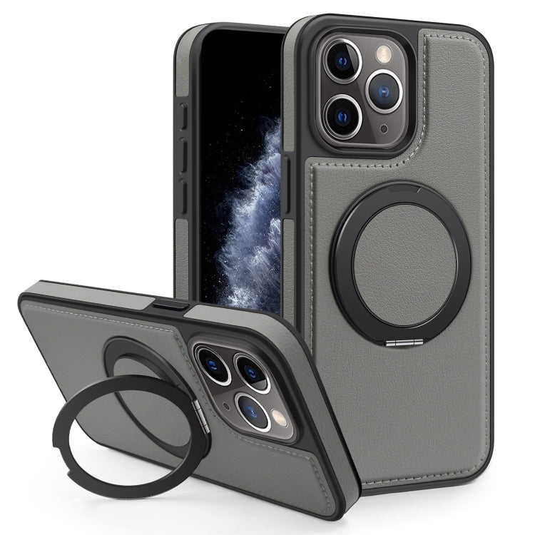 For iPhone 11 Pro Max Yashi 360 Degree Rotating MagSafe Bracket Phone Case(Grey) - iPhone 11 Pro Max Cases by buy2fix | Online Shopping UK | buy2fix