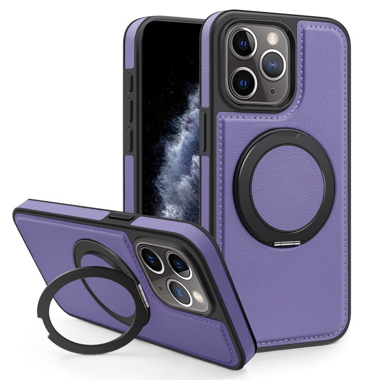 For iPhone 11 Pro Max Yashi 360 Degree Rotating MagSafe Bracket Phone Case(Purple) - iPhone 11 Pro Max Cases by buy2fix | Online Shopping UK | buy2fix