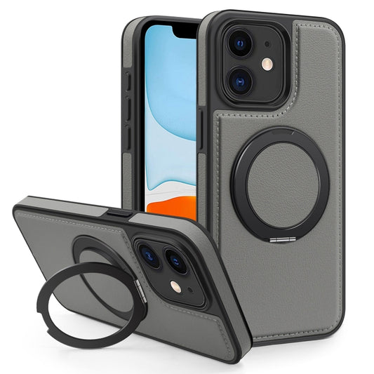 For iPhone 11 Yashi 360 Degree Rotating MagSafe Bracket Phone Case(Grey) - iPhone 11 Cases by buy2fix | Online Shopping UK | buy2fix