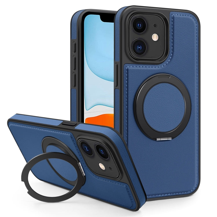 For iPhone 11 Yashi 360 Degree Rotating MagSafe Bracket Phone Case(Blue) - iPhone 11 Cases by buy2fix | Online Shopping UK | buy2fix