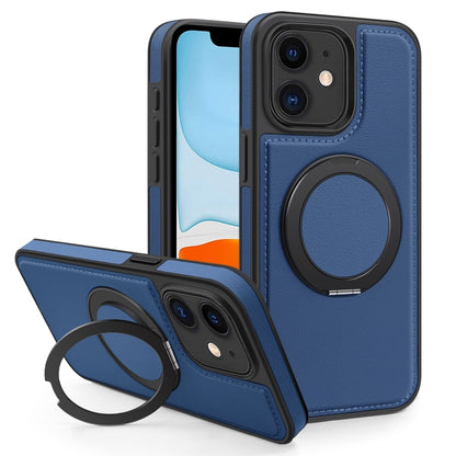 For iPhone 11 Yashi 360 Degree Rotating MagSafe Bracket Phone Case(Blue) - iPhone 11 Cases by buy2fix | Online Shopping UK | buy2fix