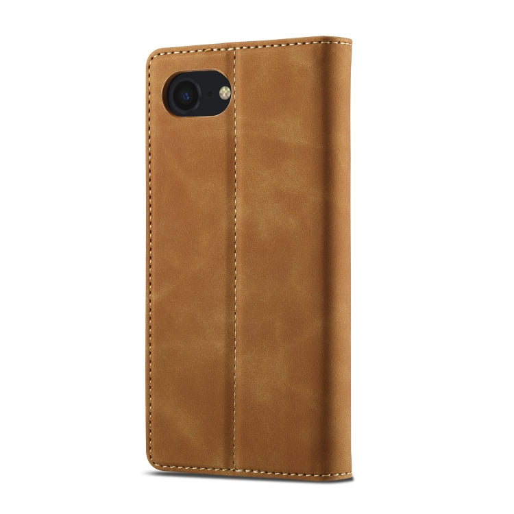 For iPhone SE 2024 LC.IMEEKE Strong Magnetic Leather Phone Case with Holder & Card Slots & Wallet(Brown) - More iPhone Cases by LC.IMEEKE | Online Shopping UK | buy2fix