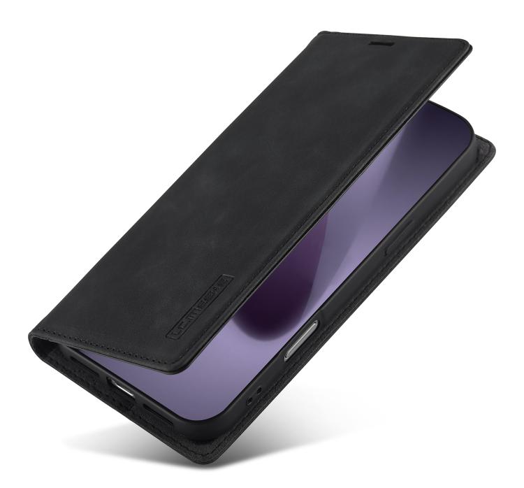 For iPhone 17 Pro Max LC.IMEEKE Strong Magnetism Microfiber Leather Phone Case(Black) - iPhone 17 Pro Max Cases by LC.IMEEKE | Online Shopping UK | buy2fix