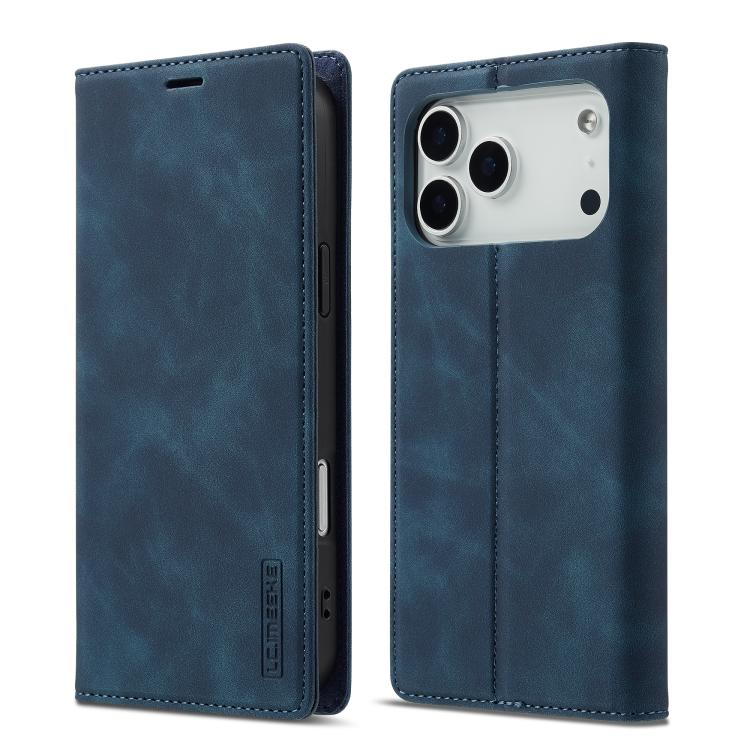 For iPhone 17 Pro Max LC.IMEEKE Strong Magnetism Microfiber Leather Phone Case(Blue) - iPhone 17 Pro Max Cases by LC.IMEEKE | Online Shopping UK | buy2fix