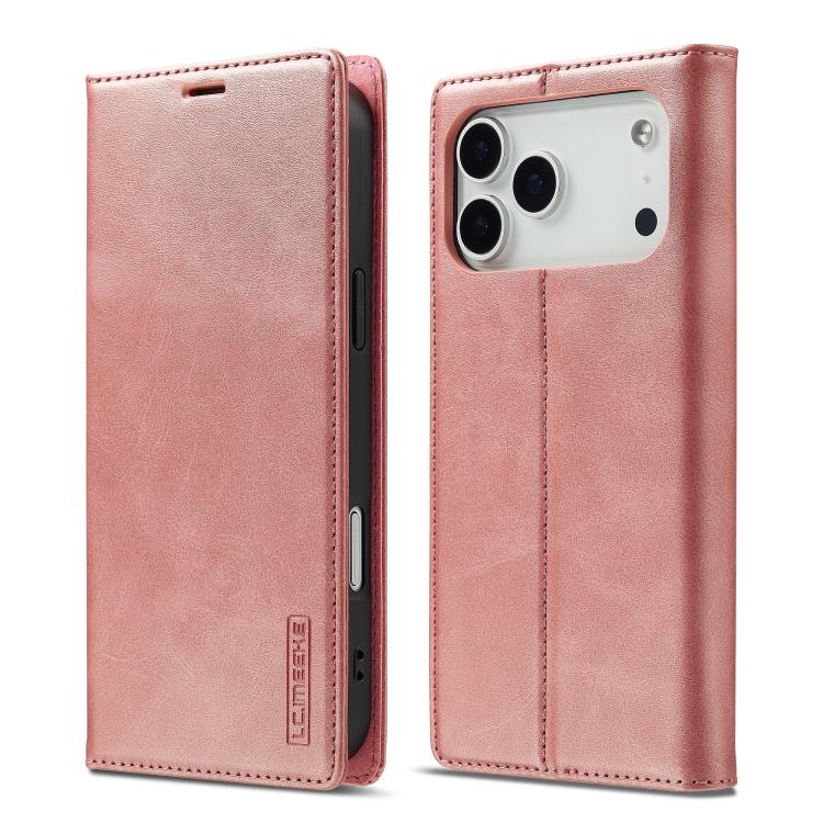 For iPhone 17 Pro Max LC.IMEEKE Strong Magnetism Microfiber Leather Phone Case(Rose Gold) - iPhone 17 Pro Max Cases by LC.IMEEKE | Online Shopping UK | buy2fix