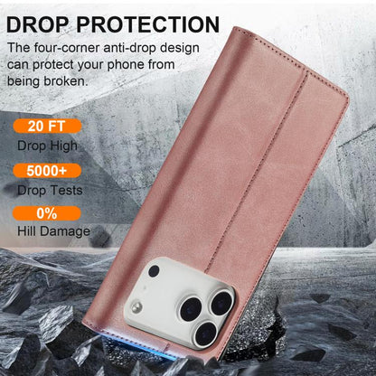 For iPhone 17 Pro Max LC.IMEEKE Strong Magnetism Microfiber Leather Phone Case(Rose Gold) - iPhone 17 Pro Max Cases by LC.IMEEKE | Online Shopping UK | buy2fix