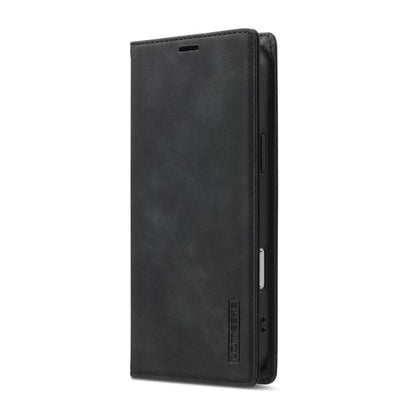 For iPhone 17 Pro LC.IMEEKE Strong Magnetism Microfiber Leather Phone Case(Black) - iPhone 17 Pro Cases by LC.IMEEKE | Online Shopping UK | buy2fix