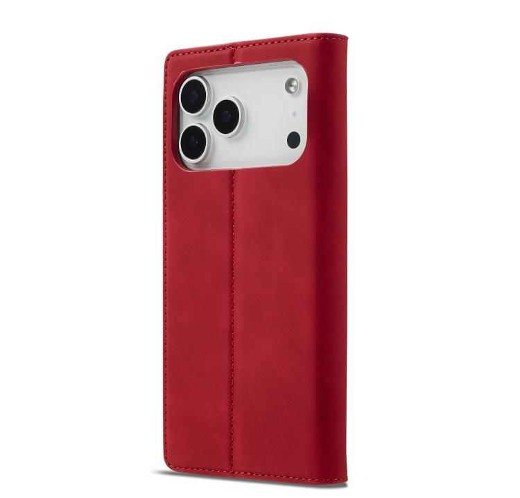 For iPhone 17 Pro LC.IMEEKE Strong Magnetism Microfiber Leather Phone Case(Red) - iPhone 17 Pro Cases by LC.IMEEKE | Online Shopping UK | buy2fix