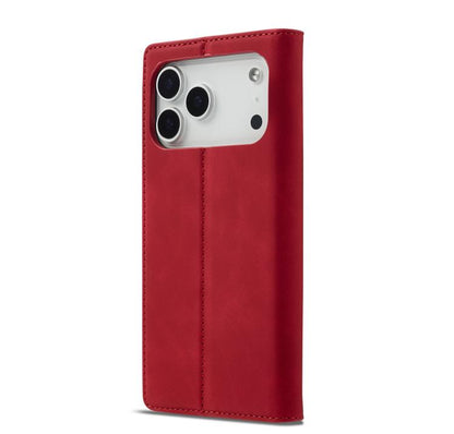 For iPhone 17 Pro LC.IMEEKE Strong Magnetism Microfiber Leather Phone Case(Red) - iPhone 17 Pro Cases by LC.IMEEKE | Online Shopping UK | buy2fix