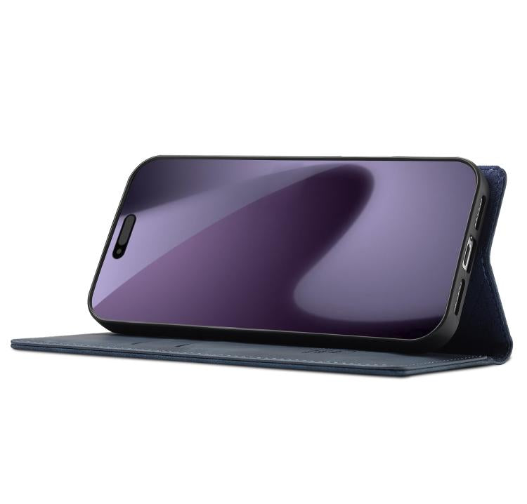 For iPhone 17 Pro LC.IMEEKE Strong Magnetism Microfiber Leather Phone Case(Blue) - iPhone 17 Pro Cases by LC.IMEEKE | Online Shopping UK | buy2fix