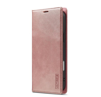 For iPhone 17 Pro LC.IMEEKE Strong Magnetism Microfiber Leather Phone Case(Rose Gold) - iPhone 17 Pro Cases by LC.IMEEKE | Online Shopping UK | buy2fix