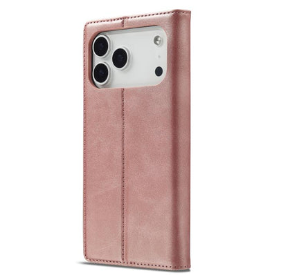For iPhone 17 Pro LC.IMEEKE Strong Magnetism Microfiber Leather Phone Case(Rose Gold) - iPhone 17 Pro Cases by LC.IMEEKE | Online Shopping UK | buy2fix