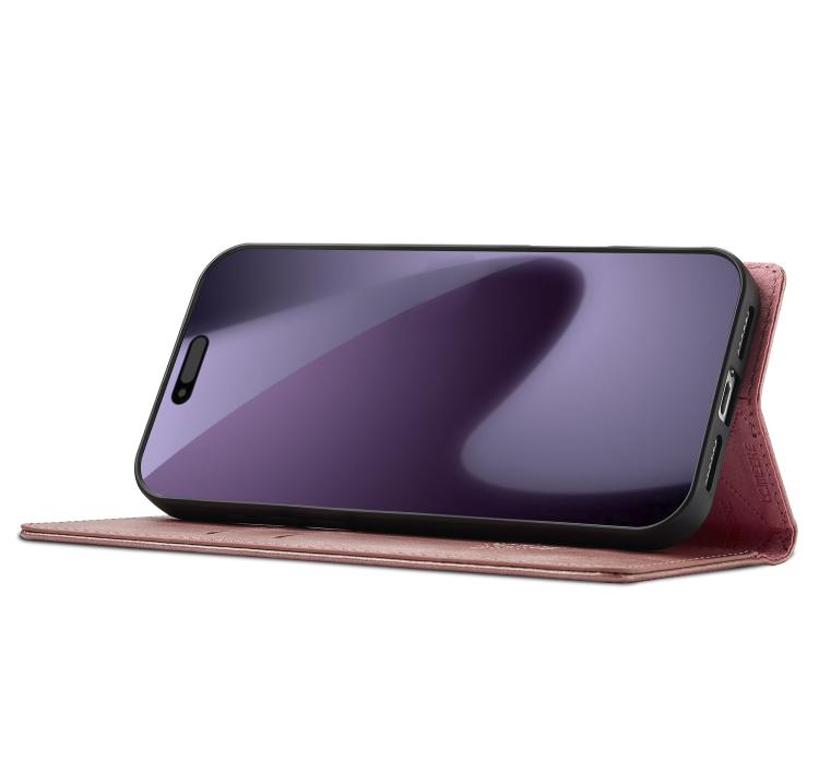 For iPhone 17 Pro LC.IMEEKE Strong Magnetism Microfiber Leather Phone Case(Rose Gold) - iPhone 17 Pro Cases by LC.IMEEKE | Online Shopping UK | buy2fix