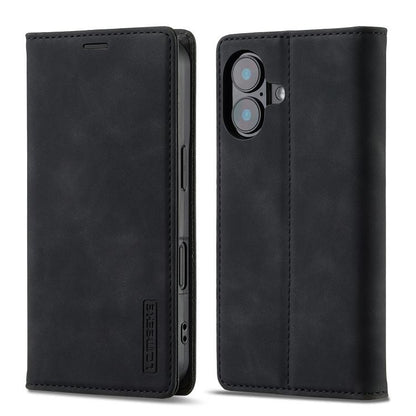 For iPhone 17 LC.IMEEKE Strong Magnetism Microfiber Leather Phone Case(Black) - iPhone 17 Cases by LC.IMEEKE | Online Shopping UK | buy2fix