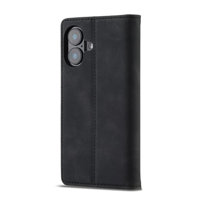 For iPhone 17 LC.IMEEKE Strong Magnetism Microfiber Leather Phone Case(Black) - iPhone 17 Cases by LC.IMEEKE | Online Shopping UK | buy2fix