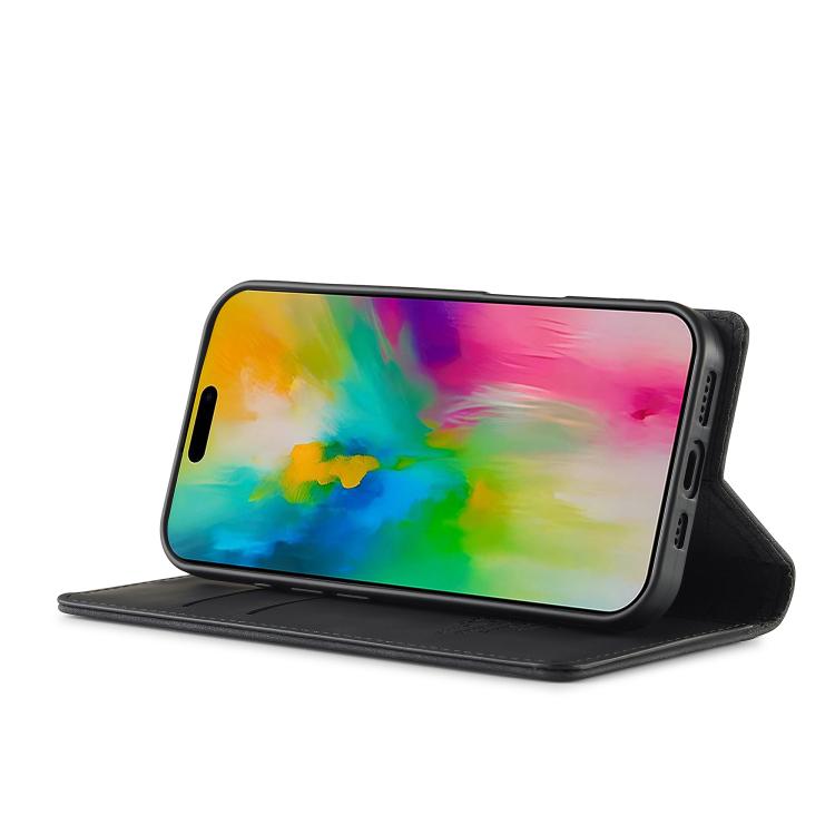 For iPhone 17 LC.IMEEKE Strong Magnetism Microfiber Leather Phone Case(Black) - iPhone 17 Cases by LC.IMEEKE | Online Shopping UK | buy2fix