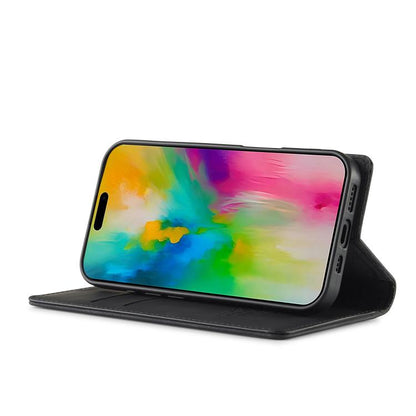 For iPhone 17 LC.IMEEKE Strong Magnetism Microfiber Leather Phone Case(Black) - iPhone 17 Cases by LC.IMEEKE | Online Shopping UK | buy2fix