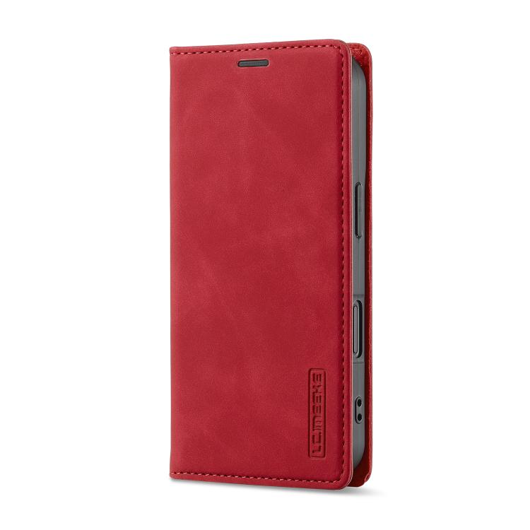 For iPhone 17 LC.IMEEKE Strong Magnetism Microfiber Leather Phone Case(Red) - iPhone 17 Cases by LC.IMEEKE | Online Shopping UK | buy2fix