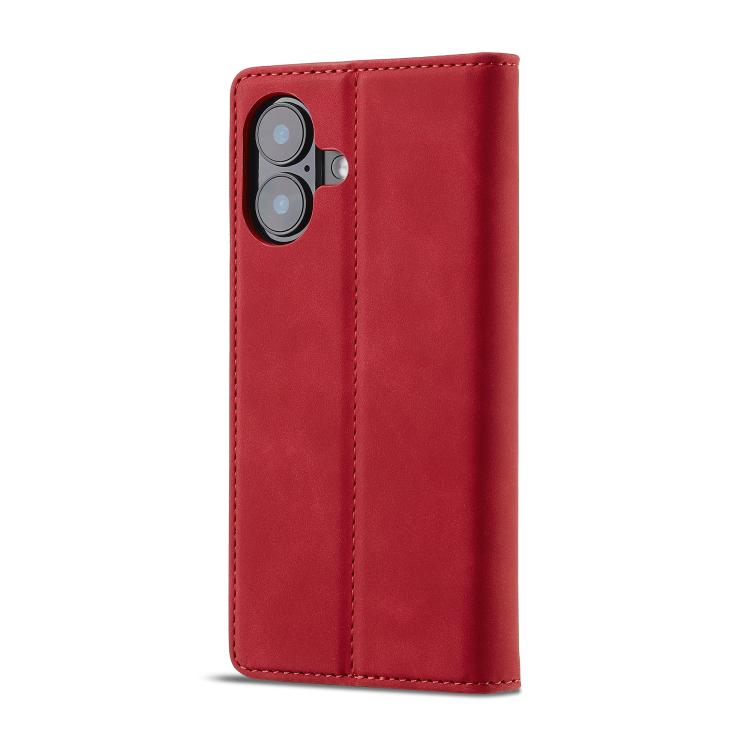 For iPhone 17 LC.IMEEKE Strong Magnetism Microfiber Leather Phone Case(Red) - iPhone 17 Cases by LC.IMEEKE | Online Shopping UK | buy2fix