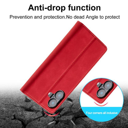 For iPhone 17 LC.IMEEKE Strong Magnetism Microfiber Leather Phone Case(Red) - iPhone 17 Cases by LC.IMEEKE | Online Shopping UK | buy2fix