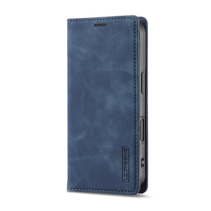 For iPhone 17 LC.IMEEKE Strong Magnetism Microfiber Leather Phone Case(Blue) - iPhone 17 Cases by LC.IMEEKE | Online Shopping UK | buy2fix