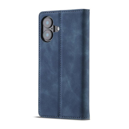 For iPhone 17 LC.IMEEKE Strong Magnetism Microfiber Leather Phone Case(Blue) - iPhone 17 Cases by LC.IMEEKE | Online Shopping UK | buy2fix
