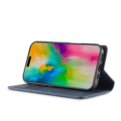 For iPhone 17 LC.IMEEKE Strong Magnetism Microfiber Leather Phone Case(Blue) - iPhone 17 Cases by LC.IMEEKE | Online Shopping UK | buy2fix