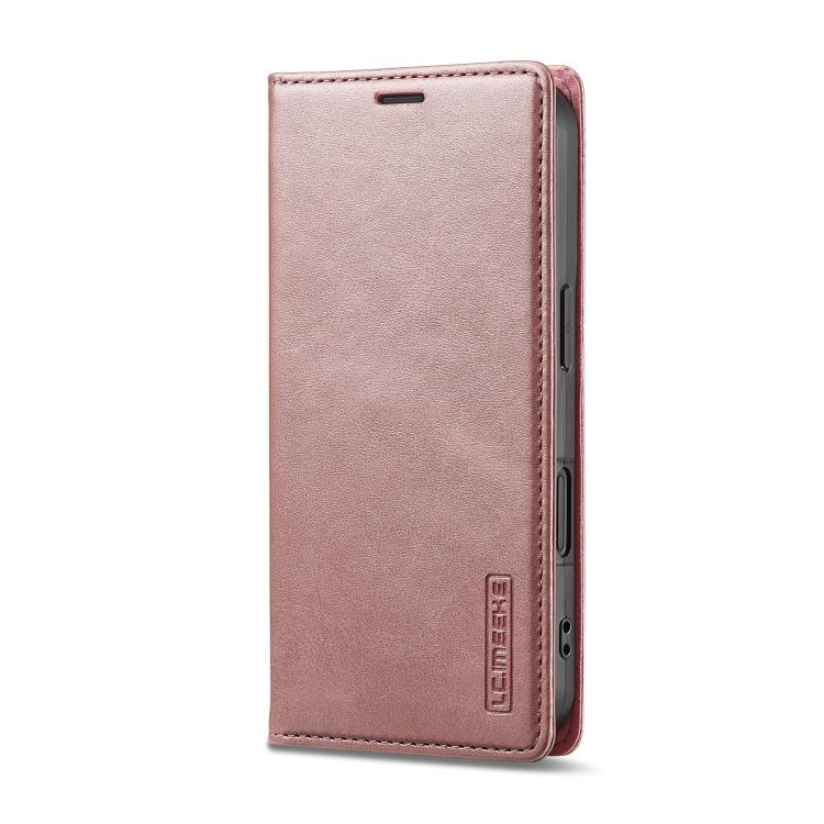 For iPhone 17 LC.IMEEKE Strong Magnetism Microfiber Leather Phone Case(Rose Gold) - iPhone 17 Cases by LC.IMEEKE | Online Shopping UK | buy2fix