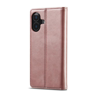 For iPhone 17 LC.IMEEKE Strong Magnetism Microfiber Leather Phone Case(Rose Gold) - iPhone 17 Cases by LC.IMEEKE | Online Shopping UK | buy2fix