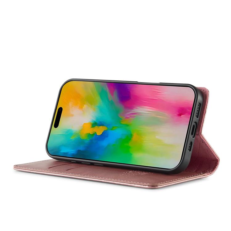 For iPhone 17 LC.IMEEKE Strong Magnetism Microfiber Leather Phone Case(Rose Gold) - iPhone 17 Cases by LC.IMEEKE | Online Shopping UK | buy2fix