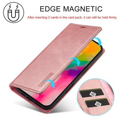 For iPhone 17 LC.IMEEKE Strong Magnetism Microfiber Leather Phone Case(Rose Gold) - iPhone 17 Cases by LC.IMEEKE | Online Shopping UK | buy2fix