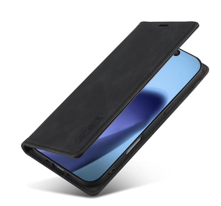 For iPhone 17 Air LC.IMEEKE Strong Magnetism Microfiber Leather Phone Case(Black) - iPhone 17 Air Cases by LC.IMEEKE | Online Shopping UK | buy2fix