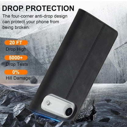 For iPhone 17 Air LC.IMEEKE Strong Magnetism Microfiber Leather Phone Case(Black) - iPhone 17 Air Cases by LC.IMEEKE | Online Shopping UK | buy2fix