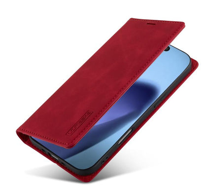 For iPhone 17 Air LC.IMEEKE Strong Magnetism Microfiber Leather Phone Case(Red) - iPhone 17 Air Cases by LC.IMEEKE | Online Shopping UK | buy2fix