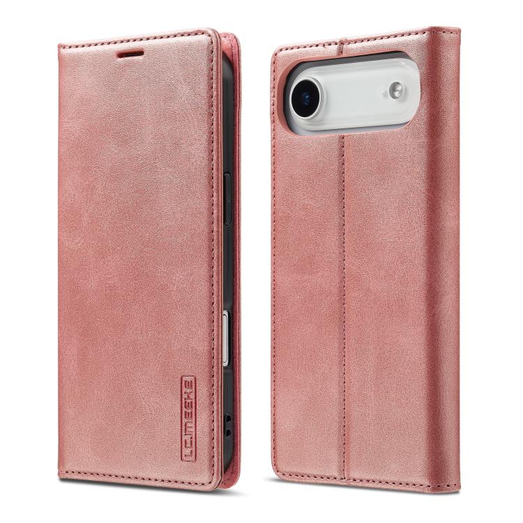 For iPhone Air LC.IMEEKE Strong Magnetism Microfiber Leather Phone Case(Rose Gold) - iPhone Air Cases by LC.IMEEKE | Online Shopping UK | buy2fix
