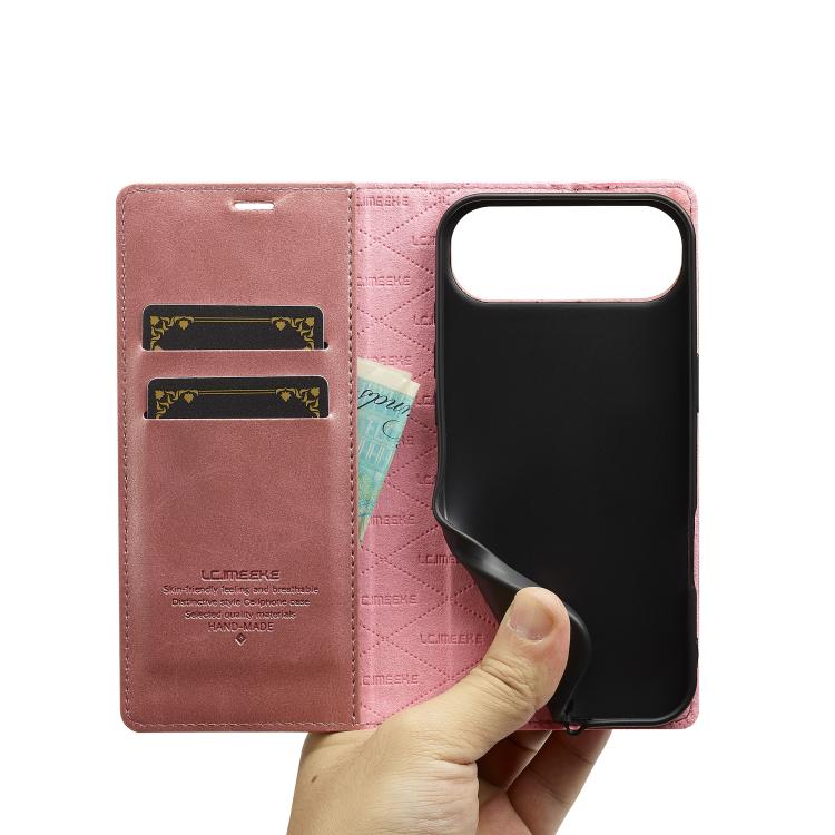 For iPhone Air LC.IMEEKE Strong Magnetism Microfiber Leather Phone Case(Rose Gold) - iPhone Air Cases by LC.IMEEKE | Online Shopping UK | buy2fix