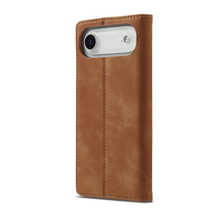 For iPhone 17 Air LC.IMEEKE Strong Magnetism Microfiber Leather Phone Case(Brown) - iPhone 17 Air Cases by LC.IMEEKE | Online Shopping UK | buy2fix