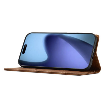 For iPhone 17 Air LC.IMEEKE Strong Magnetism Microfiber Leather Phone Case(Brown) - iPhone 17 Air Cases by LC.IMEEKE | Online Shopping UK | buy2fix