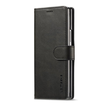 For Samsung Galaxy Z Fold7 5G LC.IMEEKE Calf Texture Leather Phone Case(Black) - Galaxy Z Fold7 5G Cases by LC.IMEEKE | Online Shopping UK | buy2fix