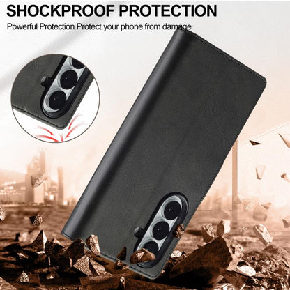 For Samsung Galaxy Z Fold7 5G LC.IMEEKE Calf Texture Leather Phone Case(Black) - Galaxy Z Fold7 5G Cases by LC.IMEEKE | Online Shopping UK | buy2fix