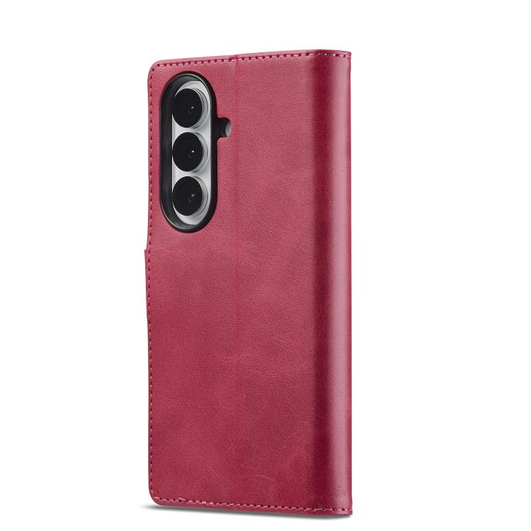 For Samsung Galaxy Z Fold7 5G LC.IMEEKE Calf Texture Leather Phone Case(Red) - Galaxy Z Fold7 5G Cases by LC.IMEEKE | Online Shopping UK | buy2fix