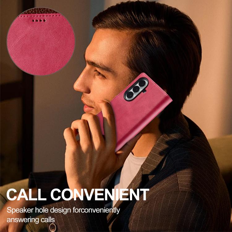 For Samsung Galaxy Z Fold7 5G LC.IMEEKE Calf Texture Leather Phone Case(Red) - Galaxy Z Fold7 5G Cases by LC.IMEEKE | Online Shopping UK | buy2fix