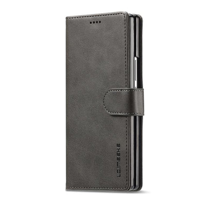 For Samsung Galaxy Z Fold7 5G LC.IMEEKE Calf Texture Leather Phone Case(Grey) - Galaxy Z Fold7 5G Cases by LC.IMEEKE | Online Shopping UK | buy2fix