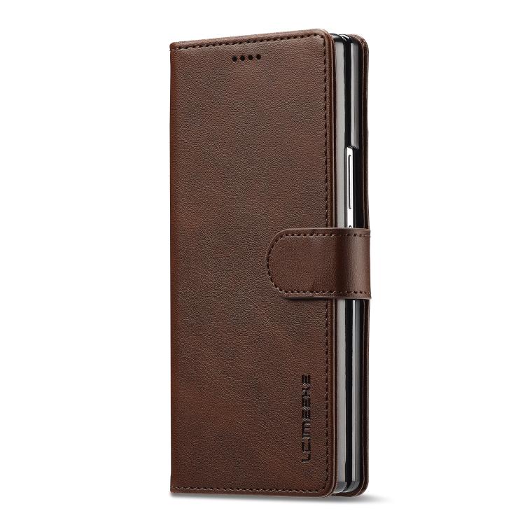 For Samsung Galaxy Z Fold7 5G LC.IMEEKE Calf Texture Leather Phone Case(Coffee) - Galaxy Z Fold7 5G Cases by LC.IMEEKE | Online Shopping UK | buy2fix